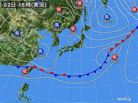 過去の実況天気図2024年06月02日 日本気象協会 Tenkijp