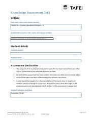 Fnsacc Ae Kn Of Docx Knowledge Assessment Of Criteria Unit