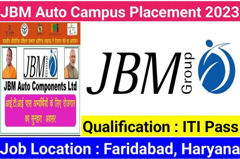 Jbm Auto Ltd Campus Placement Iti Jobs