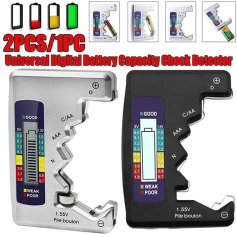 New 2pcs1pc Digital Battery Tester Battery Capacity Detector Universal Battery Level Checker