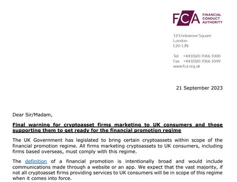 📜 The Uks Financial Conduct Authority Fca Has Expressed Concerns