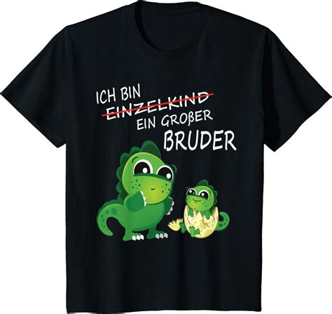 Kinder Outfit Spruch Einzelkind Grosser Bruder Baby Dino Design T Shirt