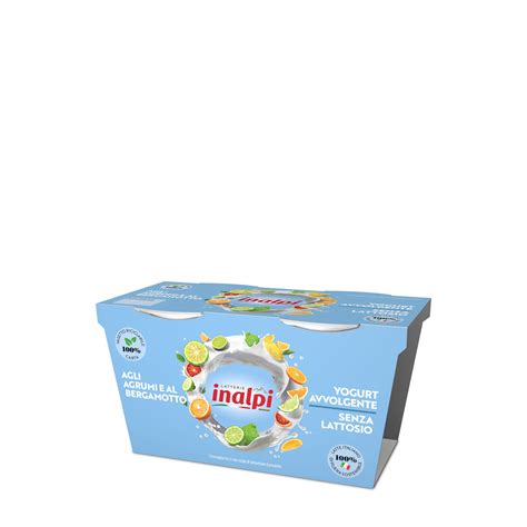 Yogurt Intero Senza Lattosio Agli Agrumi E Al Bergamotto 2x125g Inalpi