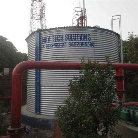 Over Head Zincalume Water Storage Tanks For Fire Fighting 35000 Liter At Rs 8litre In Ghaziabad