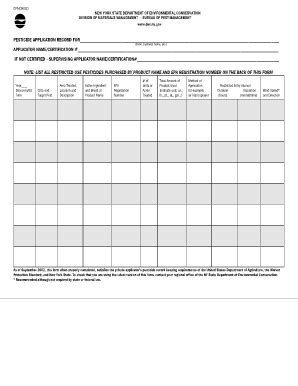 Pesticide Application Record Keeping For Private Applicators Dec Ny