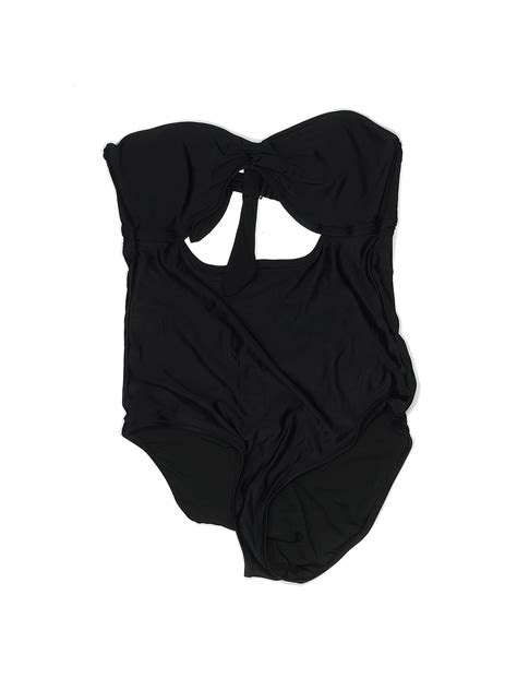 Aerie Solid Black One Piece Swimsuit Size M 50 Off Thredup