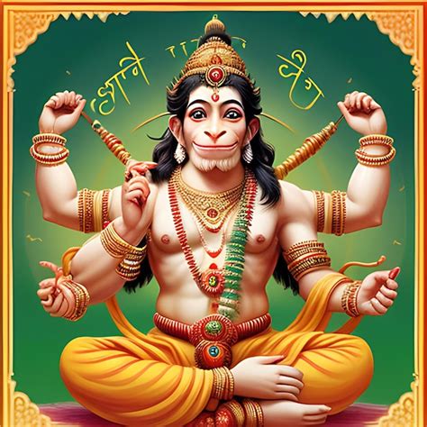 Senhor Hanuman para o desenho de ilustração de Hanuman Jayanti Foto