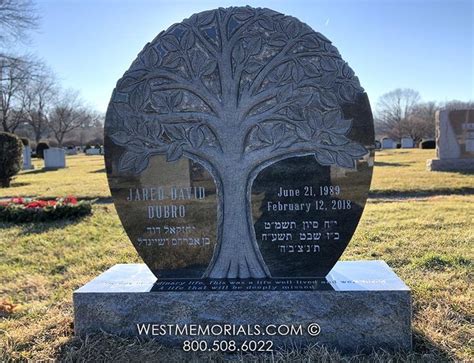 Dubro Memorial Headstone Tree Of Life Headstones Monument Tombstone