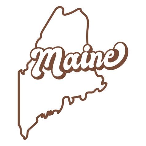 Maine Retro Stroke Usa States Png And Svg Design For T Shirts