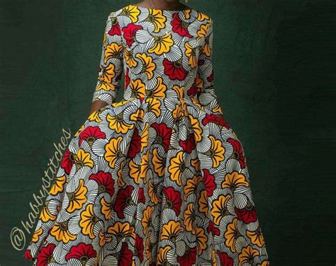 Classy African Midi Dress Ankara Dress Etsy Artofit