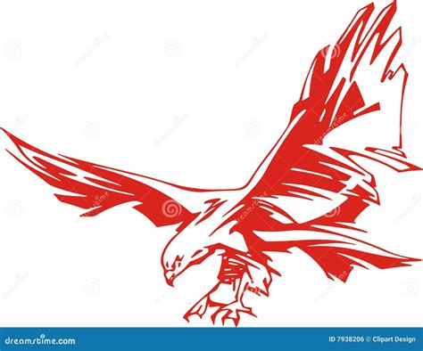 Flaming Of Eagle Head, Head Of Eagle Vector Illustration, Isolated ...