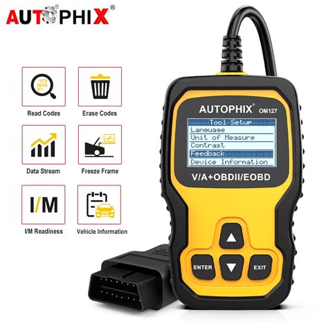 OM126P Auto OBD II Car Diagnostic Scanner Check Engine Light Scan Tool