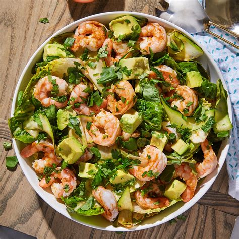 Easy Prawn Salad Easy Avocado Courgette And Prawn Salad