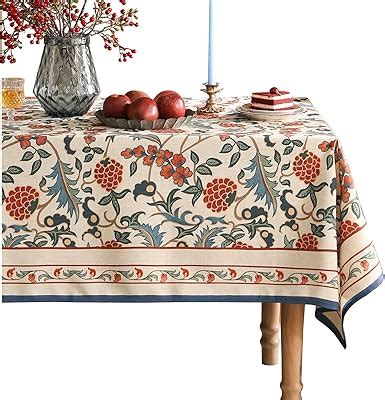 Amazon Patdrea Designer Floral Linen Table Cloth Durable