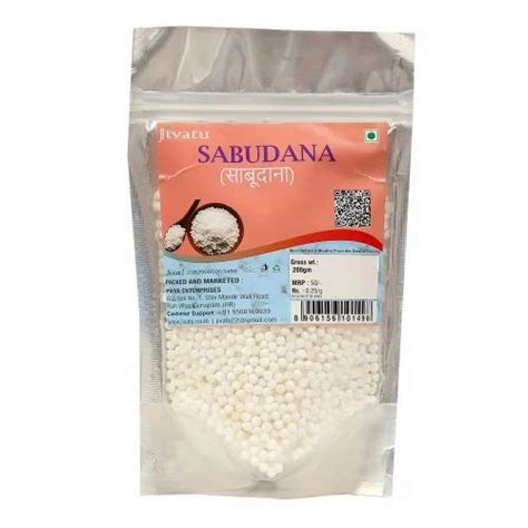 Natural Sabudana Pack Packaging Size 200 G At Rs 50 Gram In Gurugram