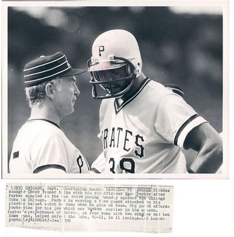 Pittsburgh Pirates 1978 Dave Parker With A Football Face Mask