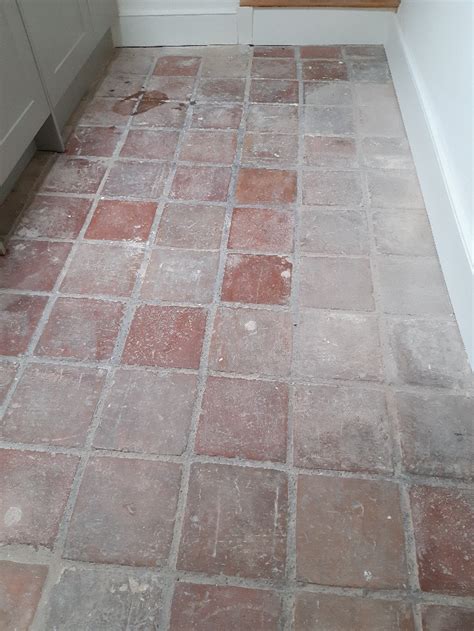 Terracotta Pamment Floor Deep Cleaned And Sealed At South Creake