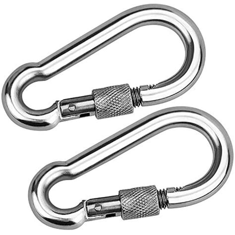 Pieces M Auto Locking Carabiner Clip Steady Heavy Duty Stainless