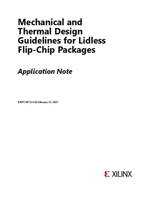 Xapp1301 Mechanical Thermal Design Guidelines Pdf Mechanical