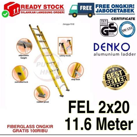 Promo Tangga Fiberglass Meter Fiberg Extension Tangga Pln Denko M