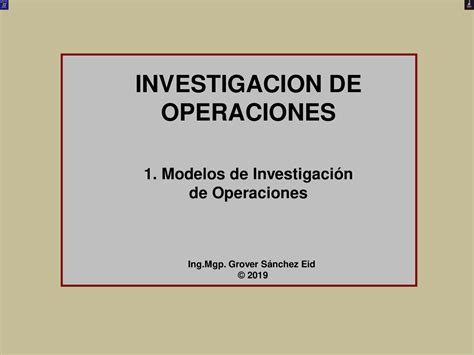 Total 84 Imagen Definicion De Modelo De Investigacion De Operaciones