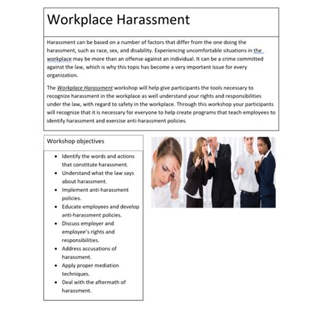 Workplace Harassment The Career Campus