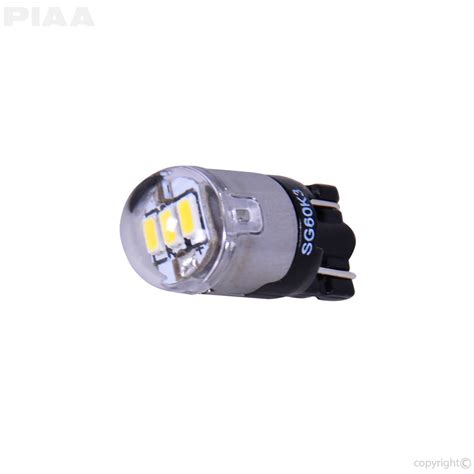 Piaa 168 T10 Led Wedge Bulbs White 6000k 70 Lumens 26 19410