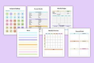 Rainbow Budget Finance Planner Canva Kdp Graphic By Rahimaartwork