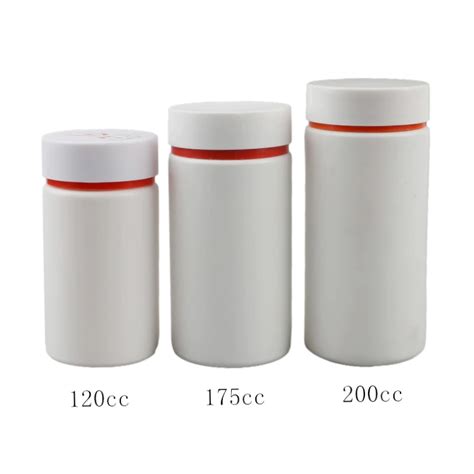 175cc White Hdpe Medical Plastic Bottles Flat Shoulder Wide Mouth With Screw Lid Xunfei