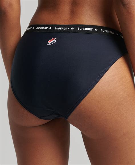 Femme Bas de bikini élastiqué Micro recyclé Bleu Marine Foncé