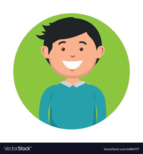 Smiling Man Icon Royalty Free Vector Image Vectorstock