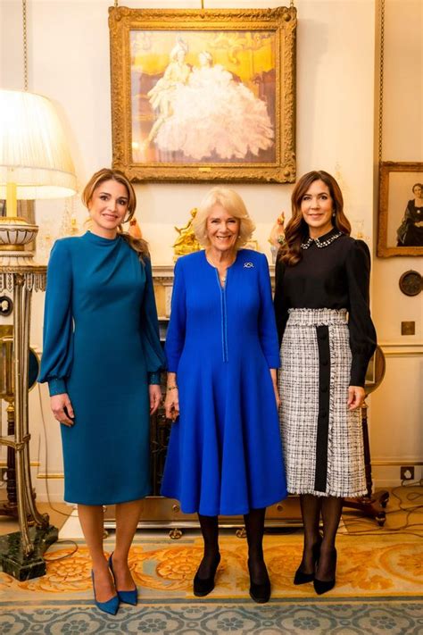 Queen Consort Camilla Hosts Reception For Queen Rania Of Jordan And