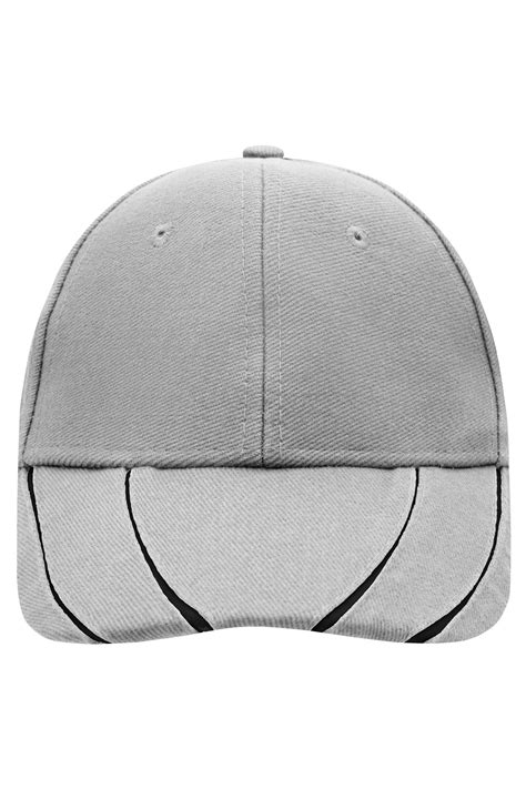 Unisex 6 Panel Groove Cap Light Greyblack Daiber