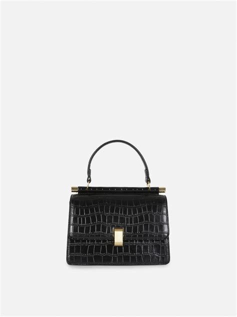 Sac à bandoulière imitation croco Vert Femme Primark