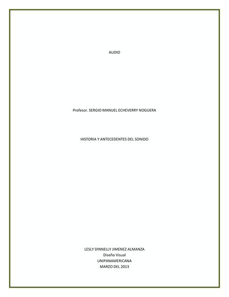 Historia del sonido | PDF