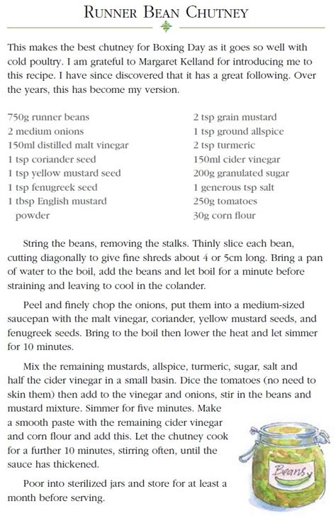 Runner Bean Chutney The Allotment Kitchen
