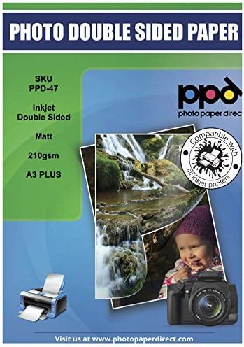 PPD 50 Sheets Inkjet Matte Photo Paper Double Sided 13x19 53lbs 210gsm