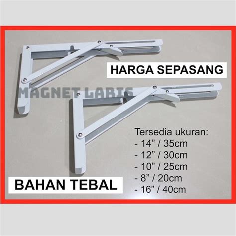 Jual Siku Dinding 14 Inch 35 Cm Penyangga Rak Meja Lipat Shelf Bracket