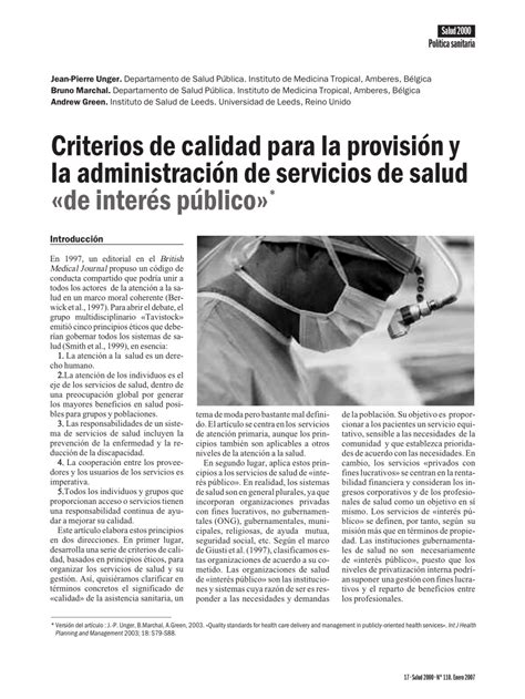 PDF Criterios de calidad para la provisión y la administraicón de