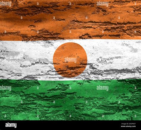 D Illustration Of A Niger Flag Realistic Waving Fabric Flag Stock