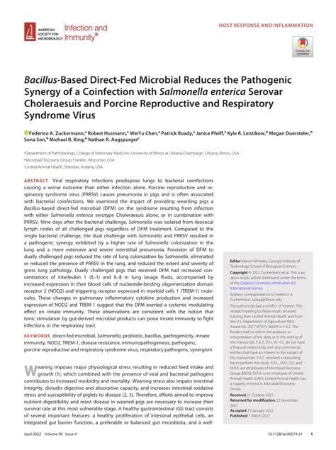 Pdf Bacillus Based Direct Fed Microbial Reduces The Pathogenic