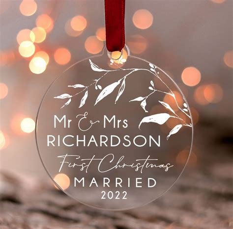 Personalised Our First Christmas As Mr And Mrs Bauble By Secret Creation