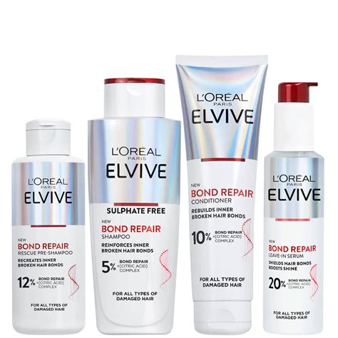 Loréal Paris Elvive Bond Repair Full Routine Bundle For Damaged Hair