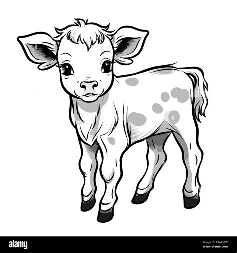 Novilla Heifer Ilustraci N Dibujada A Mano Vector Doodle Estilo