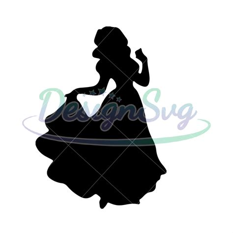 Disney Beauty Princess Belle Silhouette Svg Designsvg