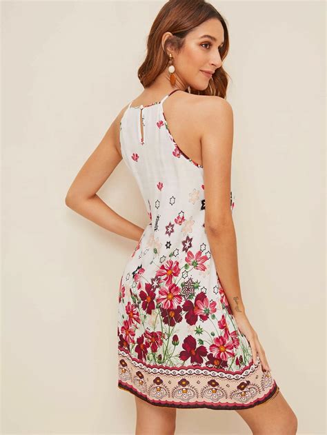 Vestido Con Tirante Estampado Floral Fe Y Mar Boutique