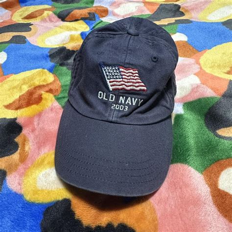 Old Navy Mens Navy Hat Depop