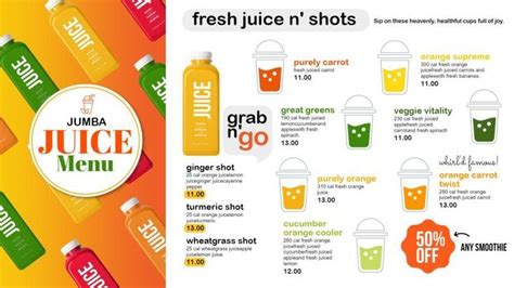 Juice Menu idea