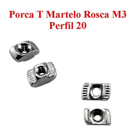 Porca T Martelo Para Perfil V Slot