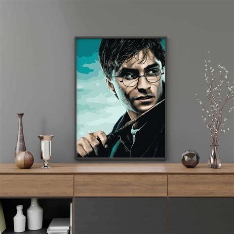 Malowanie po numerach 40x50 cm Harry Potter i różdżka Oh Art